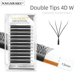 Extensión de pestañas NAGARAKU 4D con forma de 4D con puntas divididas individuales entrelazadas EE. UU. - Imagen 1 de 6