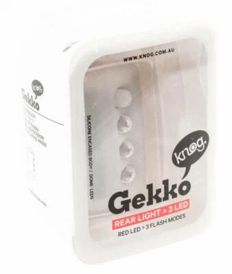 KNOG KKO 3 ROJO LED Luz Trasera Bicicleta Trasera Translúcida 3 Modo Flash 2.4 Lúmenes NUEVO Foto 1 de 4