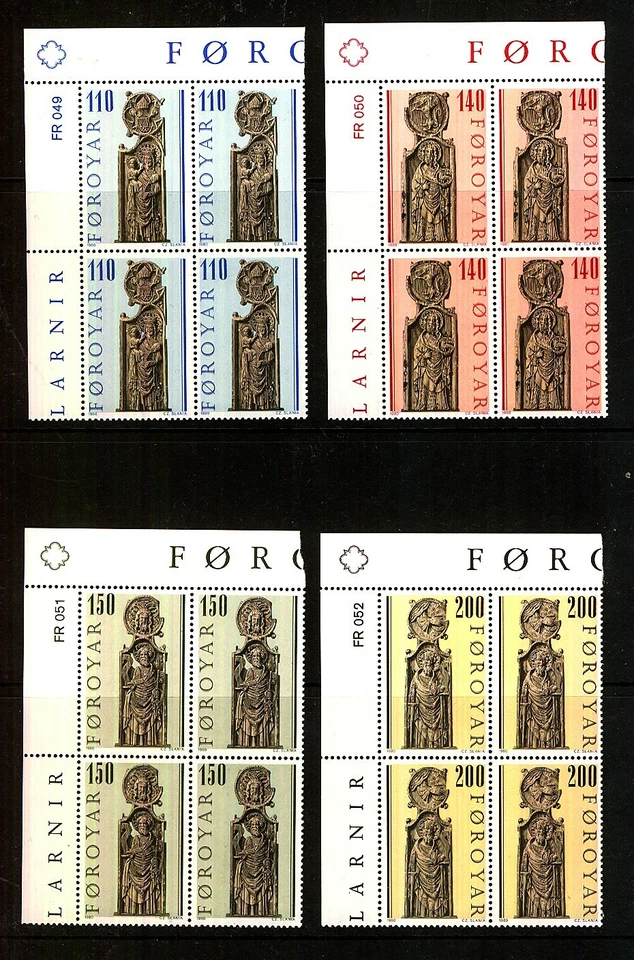 Faroe Islands 1980 Church Pews Stamps SG54-57 MNH BLOCKS OF 4 - Image 1 of 1