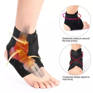 Adjustable Sports Ankle Brace Support Basketball Football Protector Foot Wrap US - Picture 1 of 14