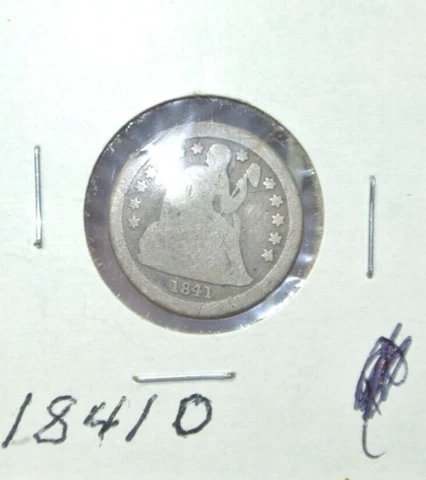 1841-o Liberty Seated Dime. STRONG RIMS DENT Cover