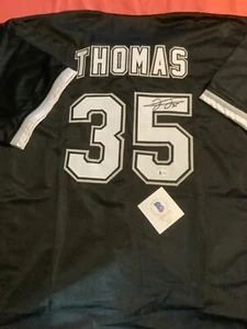 FRANK THOMAS SIGNED JERSEY CHICAGO WHITE SOX HOF AUBURN BECKETT BIG HURT COA - Picture 1 of 3
