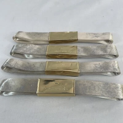 Rare Vintage Hallmark Gift Wrapping Ribbon 5/8 Inch 20 Feet Long 4 Pack - Cream - Image 1 of 3