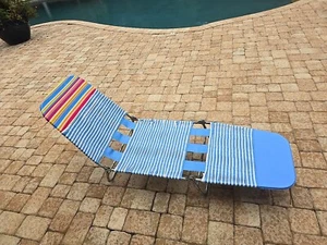 Chase Lounge Chair Cot Beach Lawn Patio Pool Camp Sunbathe Beach House Lounger - Picture 1 of 11