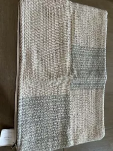 Pottery Barn Mali Handwoven Lumbar Pillow Cover 16x26” Color Block Blush Blue - Picture 1 of 3