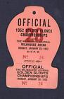 1952 Milwaukee Golden Gloves Championship Boxing Ticket Official Press Pass