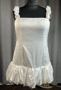Pepper Mayo NWT Monroe White Mini Bubble Dress Bridal Shower Bachelorette - 12 - Picture 1 of 10