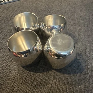 4 Vintage Newburyport Silverplate Ball Shaped Cups - #4322 - Picture 1 of 3