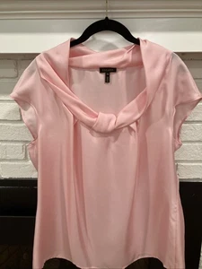 Escada Size 46 Pastel Pink 100% Silk Blouse Top Cap Sleeve Feminine Professional - Picture 1 of 11