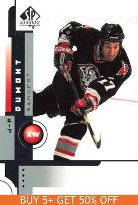 2001-02 SP Authentic #10 J.P. Dumont Buffalo Sabres Hockey - Image 1 of 2