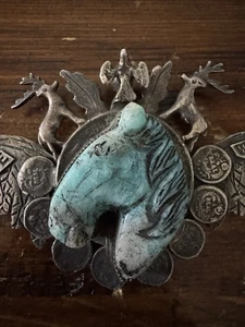 Süßer Vogel Studio Sterling Stein Pferd Anhänger - Bild 1 von 16