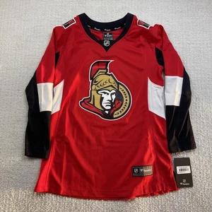 NWT Ottawa Senators Women Sz S Official Red Fanatics Home Breakaway Jersey - Foto 1 di 13