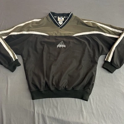 Chaqueta Pullover Rompevientos Vintage Y2K Adidas Golf ClimaShell Cuello en V Logo S Foto 1 de 4