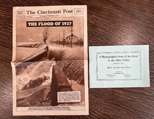 Cincinnati Flood 1937 Photographs booklet & Newspaper The Post - Bild 1 von 1