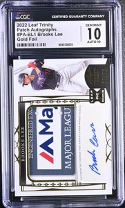 2022 Trinity #PA-BL1 Brooks Lee Patch Autographs /50 GRADE 10 - Picture 1 of 2