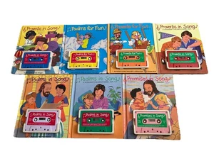 HOSANNA Childrens Psalms Proverbs in song 7 Books With Cassettes Vintage 1988 - Imagen 1 de 21