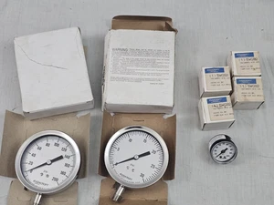 NEW LOT OF 6 ASHCROFT INDUSTRIAL GAUGES 5WG92 2C847 2C853 - Picture 1 of 4