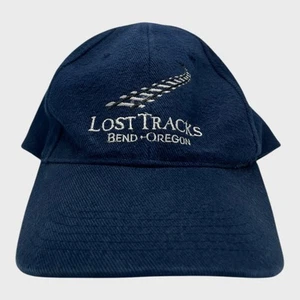Vintage Lost Tracks Golf Club Bend Oregon Navy Blue Strapback Hat Cap - Picture 1 of 2
