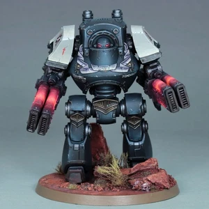 Painted Contemptor Dreadnought Miniature Black Templars Volkite Horus Heresy 40k - Picture 1 of 8