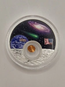 Statua della Libertà Argento Volato Spaziale Rame Bellissimo Sbarco sulla Luna 50 Anniversario - Foto 1 di 4