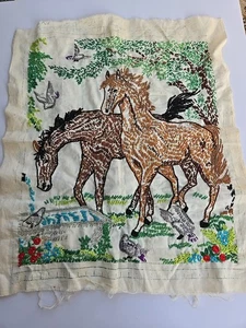Vintage Pferd Pony Bilder Stickszene komplett 16 x 20 - Bild 1 von 10