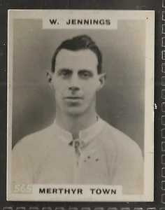 PINNACE FOOTBALL - PHOTO BACK - #0565 - MERTHYR TOWN - W. JENNINGS  - Bild 1 von 2