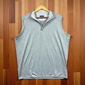 Peter Millar Herren leichte Weste meliert grau Gr. L Mock Neck - Bild 1 von 15