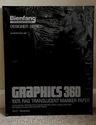 PAPEL MARCADOR TRANSLÚCIDO GRAPHICS 360 Bienfang Designer Series 11 X17 100 folhas - Imagem 1 de 4