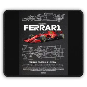 Racing Gaming Mouse Pad, Formula 1 Car Print Desk Accessory, Ferrari Fan Gift - Picture 1 of 5
