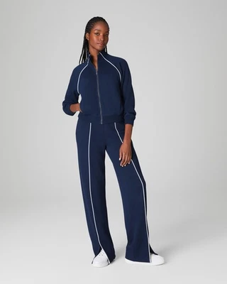 SPANX AirPique Track Set XL Timeless Navy | Jacket + Pants | NWT Sealed | Luxe - Image 1 of 4