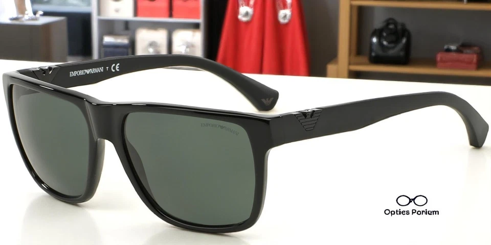 EMPORIO ARMANI EA4035 501771 Black Grey Green 58 mm Men's Sunglasses - Image 1 of 4