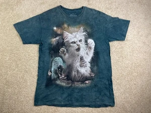 The Mountain T-Shirt Herren XL USA Zombie Katze Grafikdruck Batik Blau - Bild 1 von 11