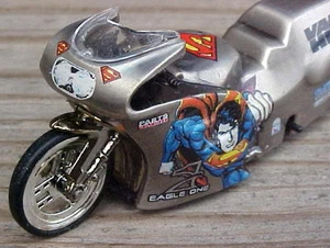 Matt Hines LE Brushed Bare Metal Vance & Hines Superman Pro Stock Drag Bike 1/43 - Picture 1 of 5