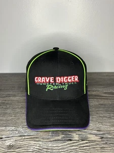 Vintage Y2K Hot Wheels Monster Jam Grave Digger Side Patch Strapback Hat - Bild 1 von 7