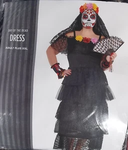 Day of the Dead Dress Adult Plus costume XXL - Dress Only - Picture 1 of 5
