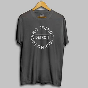 Detroit Techno Circle Logo T-Shirt - Acid House Rave Underground Resistance - Bild 1 von 3