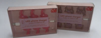 LED Glowing USB light chain Charing cable for iPhone flamingo AND reindeer - Image 1 of 4