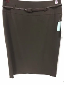 Size 8 apt 9 stretch Brown w/wide band at waist w/belt hooks Skirt. Brand New. - Picture 1 of 6