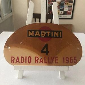 1965 Radio Rallye Car Rally Participant Plate w/ Martini Ad - Picture 1 of 8
