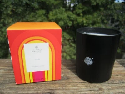 Candelabro vertido Crabtree & Evelyn Noel soporte de vidrio negro ~ nuevo en caja ~ ~ 7 oz grande Foto 1 de 4