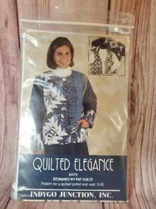 Quilted Elegance Jacket Pattern Sewing INDYGO JUNCTION S-XL Pat Koltz #IJ573 - Picture 1 of 2