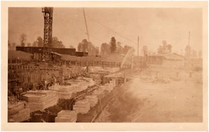Astoria Oregon Construction Scene Crane & Foundation 1920s RPPC Postcard Photo - Picture 1 of 2