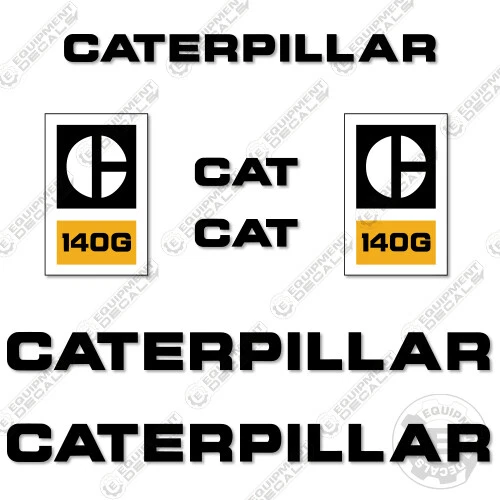 Fits Caterpillar 140G Decal Kit Scraper Equipment Decals Motor Grader 140 G - Image 1 of 1