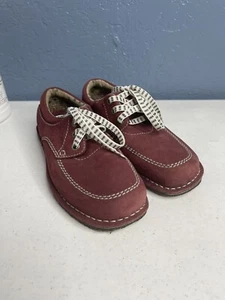 Simple brand lace up boat shoe women size 5.5 model 9132/cranberry color - Picture 1 of 10