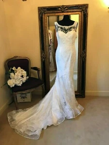 Abito da sposa Annasul Y stile collo neve 3147B taglia 12 avorio OFFERTA SALDI!! - Foto 1 di 12