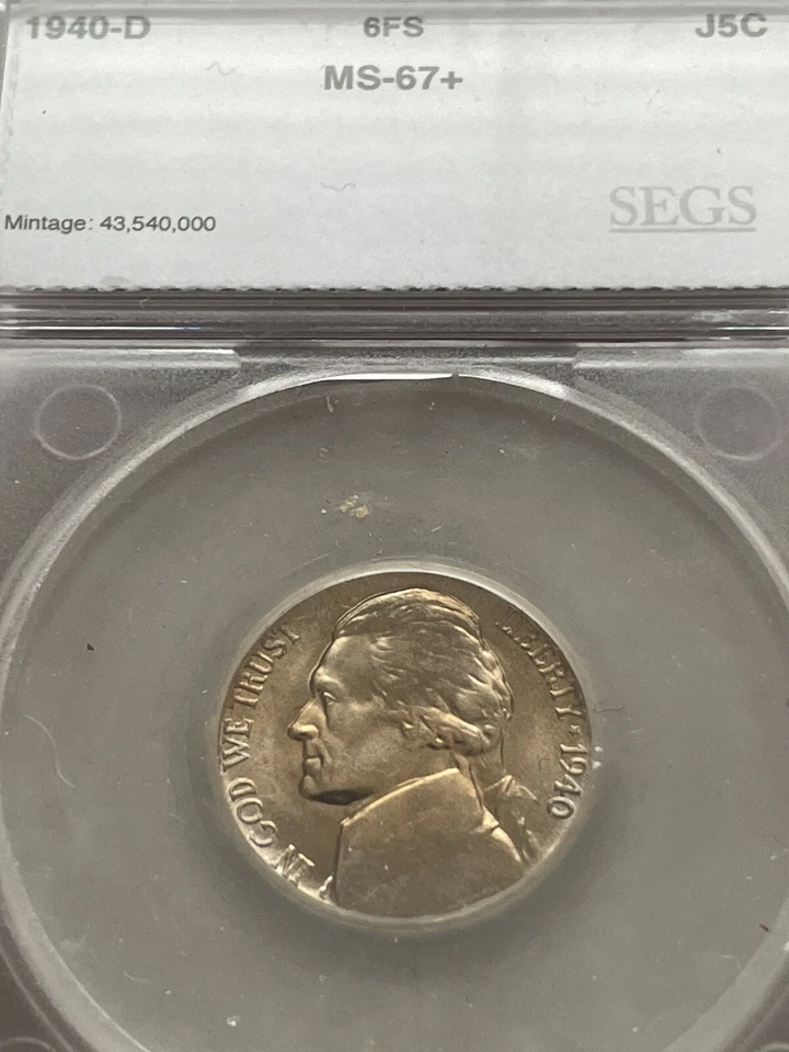 1940 Jefferson Nickel Ms 67 - Image 1 of 3