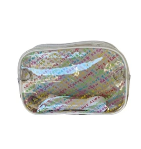 Bath & Body Works Pride Love Wins Cosmetic Makeup Crossbody Clear Bag w/Zipper - Picture 1 of 5
