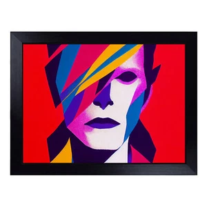 David Bowie Abstrakt Schoß Tablett Gepolsterter Sitzsack Gepolstert TV Abendessen Frühstück Schreibtisch - Bild 1 von 4