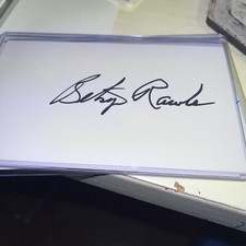 Betsy Rawls HOF Signed 3x5 index Card