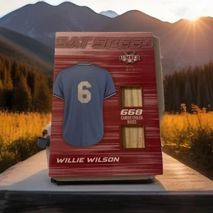 2022 Leaf Lumber Bat Speed (Willie Wilson)/3 gioco usato Bat Pieces #BS-12 Royals - Foto 1 di 8